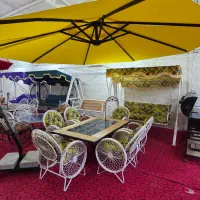 تاب فلزی لوکس تاب حیاطی 3 نفره و 4 نفره تخت خوابشو