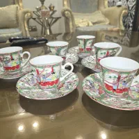 فنجان نعلبکی گل و مرغی عتیقه|کلکسیون اشیاء عتیقه|تهران, سردارجنگل|دیوار