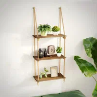 شلف دیواری سه طبقه (قفسه طنابی)