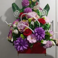 یک عدد سبد گل|گل مصنوعی|مشهد, رسالت|دیوار