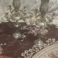 آینه شمعدان شمعدونی یک جفت شمدانی قدیمی|صنایع دستی و سایر لوازم تزئینی|محمدشهر, همایون ویلا|دیوار