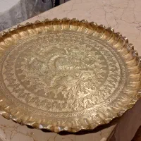 سینی برنجی- قلمکاری اصفهان|صنایع دستی و سایر لوازم تزئینی|تهران, شهرک غرب|دیوار