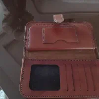 فروش کیف پول سه لت موبایلی دست دوز و چرم طبیعی|کیف، کفش، کمربند|الوند, |دیوار