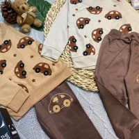 عمده تولیدی - بلوز شلوار کرم قهوه ای پسرانه|کفش و لباس بچه|گرگان, |دیوار