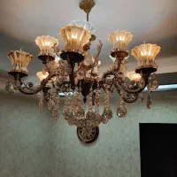 لوستر برنزی ۱۲ شاخه