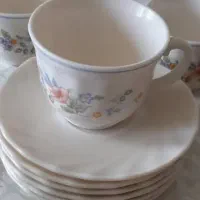 فنجان،نعلبکی و قندان آرکوپال فرانسوی