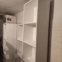 قفسه mdf روکش دار برای کتابخانه و دکور