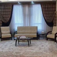 پرده حریر ترک با دو جفت والان دو رنگ