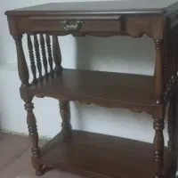 میز سه طبقه دکور چوبی انتیک قدیمی