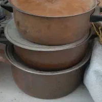 دیگ مسی دست دو و قدیمی|صنایع دستی و سایر لوازم تزئینی|یزد, |دیوار