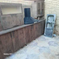 کابینت دست دوم ام دی اف با سینک و هود و شیرآلات|مصالح و تجهیزات ساختمان|شیراز, میانرود|دیوار
