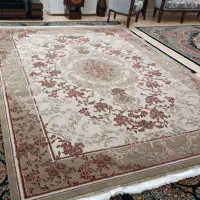 فرش 9 متری گل برجسته رنگ کرم قهوه ای|فرش|کرج, باغستان|دیوار