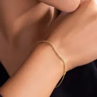 دستبند طلا دولاینی