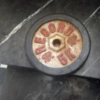 یک جفت وزنه برداری پنج کیلوی بدون میله