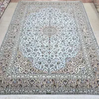 فرش دستباف کاشان/جفت ۱۲ متری/آبی‌درباری