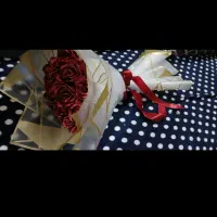 دسته گل روبانی زیبا|گل مصنوعی|زابل, |دیوار