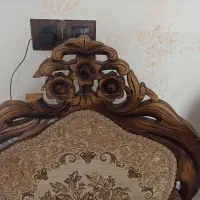 مبل هشت نفره جنس چوب درجه یک قدیمی|مبلمان خانگی و میز عسلی|دالاهو, |دیوار