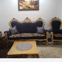 مبل سلطنتی چوب راش 7نفره تمیز