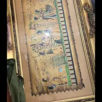 تابلو قدیمی و شمعدان|کلکسیون اشیاء عتیقه|تهران, سازمان آب|دیوار