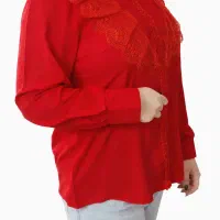 توجه توجه شومیز قرمز زنانه تعداد محدود