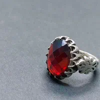 انگشتر نقره گارنت سرخ