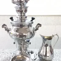 سماور، سینی، پارچ ،قوری وکاسه