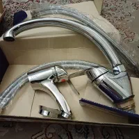 شیر سینک تمام برنجی با علمک برنجی