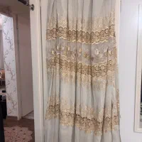 دو عدد پرده کتان ترک|پرده، رانر، رومیزی|مشهد, سجادیه|دیوار