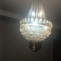 لوستر برنزو کریستال|لوستر و چراغ آویز|کرج, شهرک ابریشم|دیوار