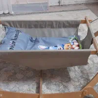 گهواره وکریر نوزاد کافشن لباس خرس سرویس ۴تیکه