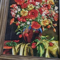 تابلو فرش دست بافت تلفیق ابریشم|تابلو فرش|پردیس, فاز ۴|دیوار