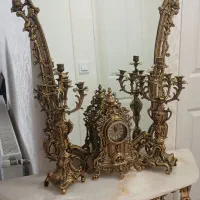 آیینه وشمعدان برنز