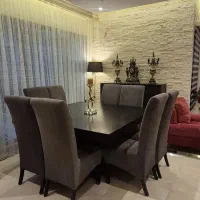 ست میز غذا خوری ۸ نفره و کنسول چوبی