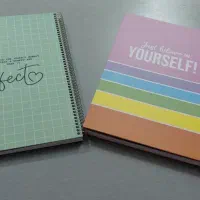 دو عدد دفتر جلد سخت سایز A4 پاستلی