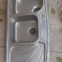 سینک  استیل دو لگن ضخیم اخوان