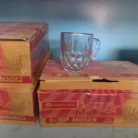 نیم لیوان چای خوری و یک عدد قندان  نو آکبند