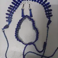 گوشواره گردنبند و دستبند لاجورد درجه یک افغانستان