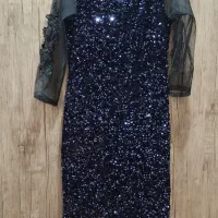 پیراهن مجلسی پولکی کاملا نو سایز 44وشاید 46