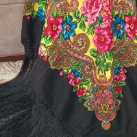 روسری قواره بزرگ ترکمنی ابریشمی اصل