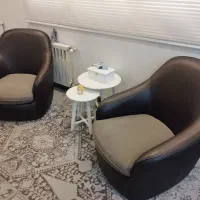 مبل راحتی چرم قهوه ای ۸نفره|مبلمان خانگی و میز عسلی|گلستان (تهران), |دیوار