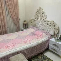 تخت دونفره چوبی رنگ سفید