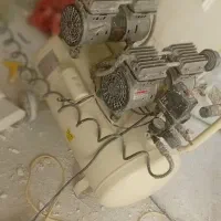 پمپ باد ماشین آلات صنعتی ۵۰لیتری بی صدا دوموتور