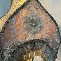 یک جفت آباژور برنز ( برنجی) با شیدهای نو دستدوز|چراغ خواب و آباژور|تهران, جنتآباد جنوبی|دیوار