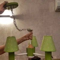 لوستر چوبی کودک / شکل مداد سبز