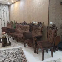 مبل استیل شاخ دار چوب راش سالم