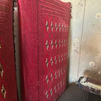 دستبافت پشتی اصل جرگلان ترکمن پربار ریزبافت متراکم