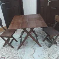 میز و صندلی چوب (دست ساز و تاشو)