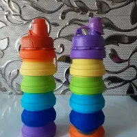 قمقمه رنگی تاشو سیلیکونی
