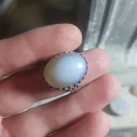 انگشتر نقره مردانه نو نگین عقیق تراش دست