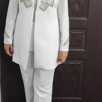 کت و شلوار عقد محضری به همراه زیر سرافونی سایز ۴۳